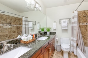 Shower, hair dryer, towels - South Mountain home with pool, grill, fireplace & fast WiFi - snowbird-friendly (Phoenix)
