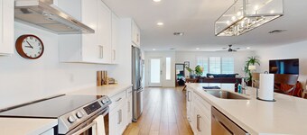Designer getaway with private pool, firepit, walled yard & RV parking