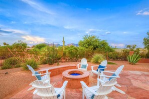 Terrace/patio - Catalina Foothills oasis on 2.1 acres with private pool & putting green (Tucson)