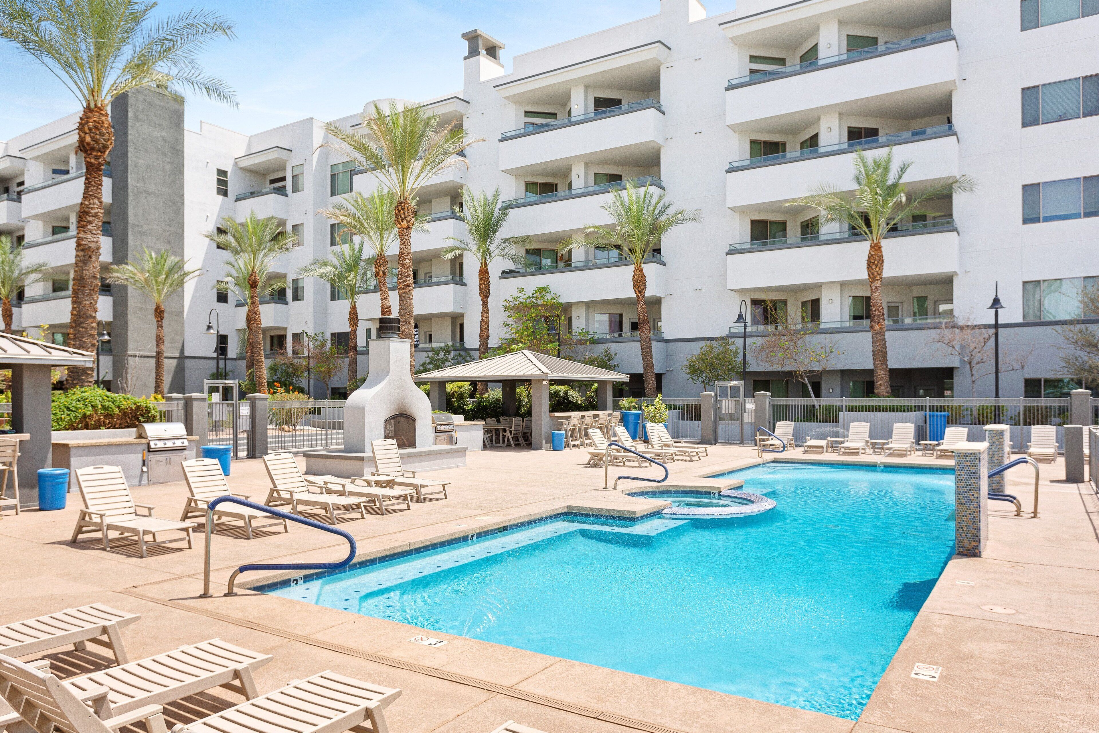 A heated pool