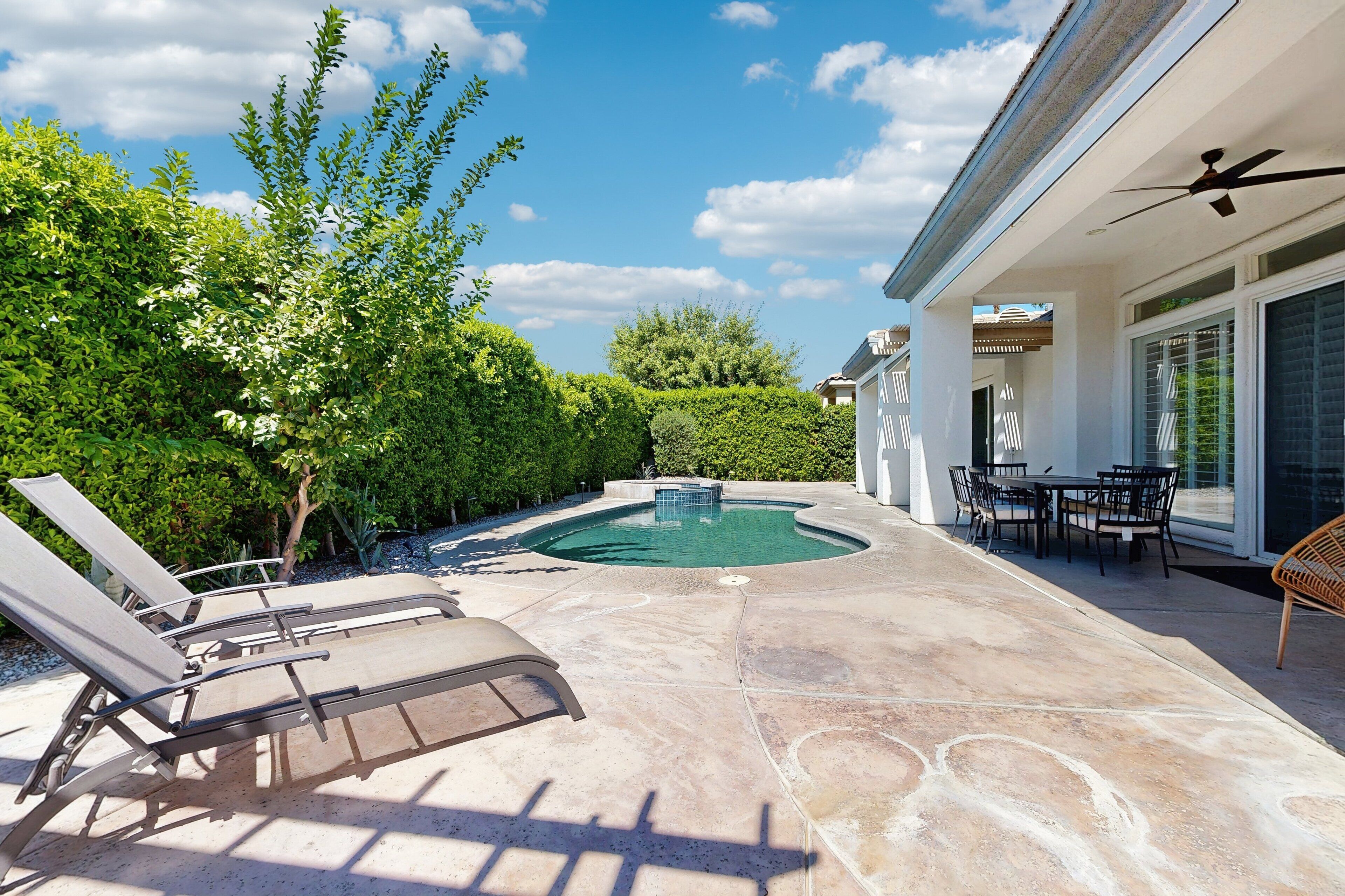 A heated pool