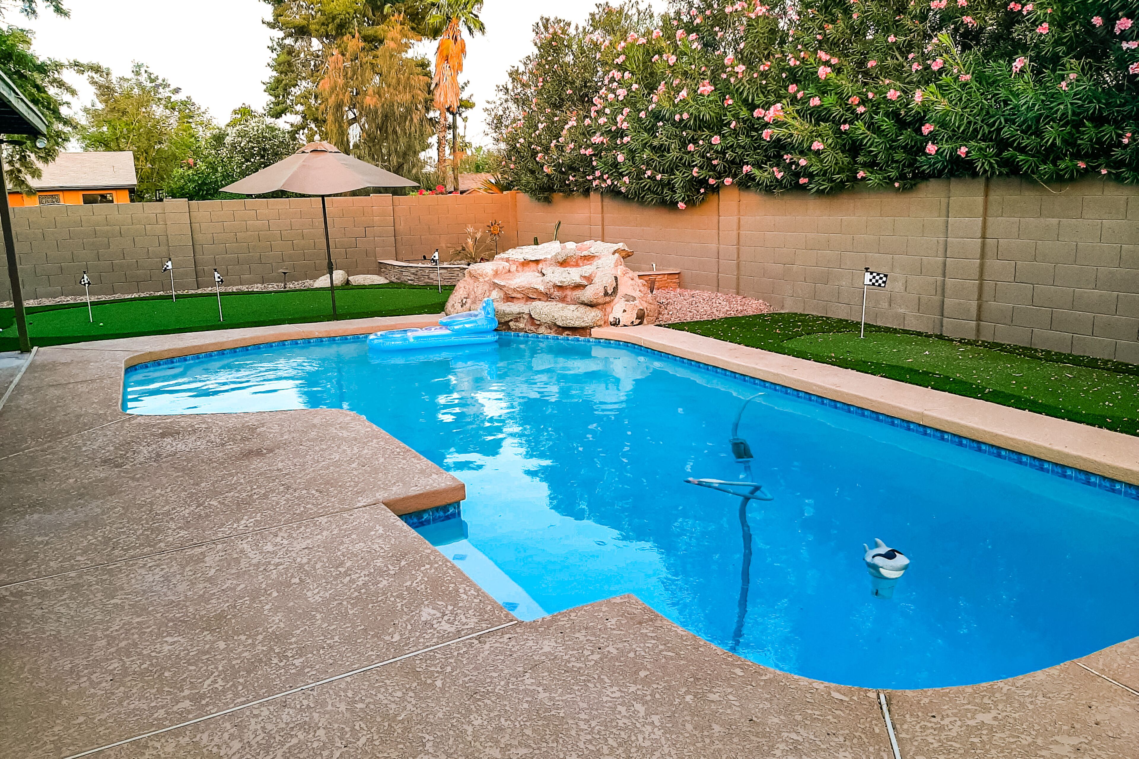 A heated pool