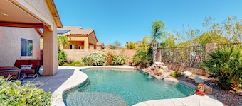 Snowbird-friendly home with WiFi, central AC, enclosed yard, pool, and patio
