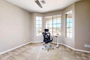 Interior - Modern marble beauty with mountain views, fireplace, patio & great location (Scottsdale)