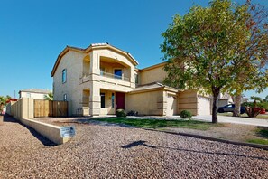 Exterior - Spacious home surrounded by palms with pool, grill, children's items, & W/D (Litchfield Park)