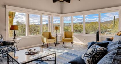 Dog-friendly mountain-view home with private pool, outdoor lounging & W/D