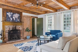 House, Multiple Beds, Patio, Garden View (Salt Meadow Farm) | Living area - Spacious Farmhouse Near the Beach Circa 1860 (Biddeford)