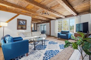 House, Multiple Beds, Patio, Garden View (Salt Meadow Farm) | Living area - Spacious Farmhouse Near the Beach Circa 1860 (Biddeford)