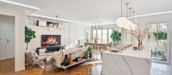 Family-friendly 3BR/2BA Courbevoie apartment w/ patio near La Défense metro stop