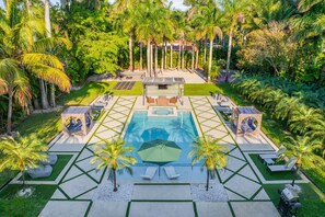 Aerial view - Moroccan Style Villa · Pool & Cabana | BKB Court (North Miami)