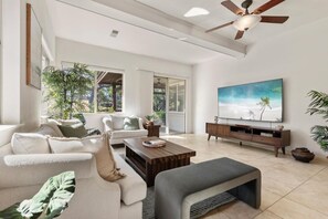 TV - Mauna Lani Golf Front Retreat | Beach Club | Sleeps 8 (Waimea)