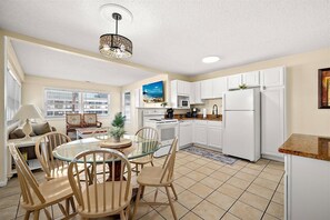 Fridge, microwave, oven, stovetop - Downtown Condo Close to the Boardwalk with a Pool (Ocean City)