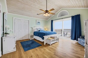 4 bedrooms, desk, iron/ironing board, travel cot - Oceanfront Escape w Hot Tub & Game Room (North Topsail Beach)