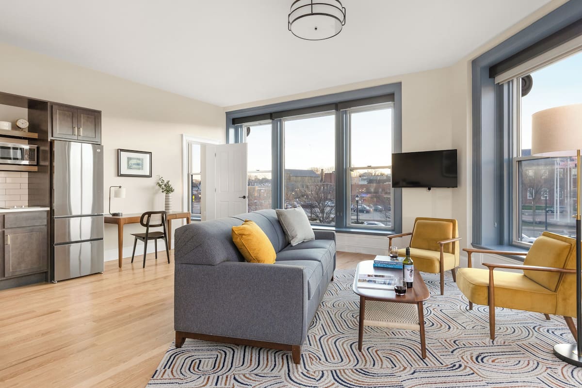 The Courier Corner Suite | Área de sala de estar