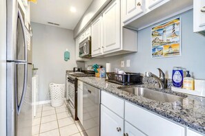 Microwave, oven, stovetop, toaster - Seaside Coastal Getaway | 2BR 2BH Private Grill & Steps to Beach (Seaside Heights)