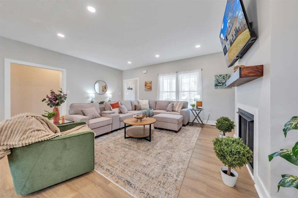 Hus, flere senger, balkong (LAKE Twin Cove) | Oppholdsområde