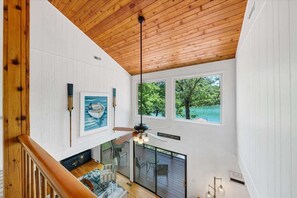House, Multiple Beds, Hot Tub (LAKE Emerald Shores) | Living area - Emerald Shores - Lakefront, Private Dock & Fire Pit (Moneta)