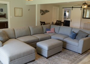 House, Multiple Beds, Hot Tub (LAKE Haven) | Living area - Lake Haven - 5 Bedroom w/ Hot tub and Private Dock (Penhook)