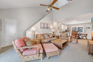 House, Multiple Beds, Patio (LAKE Thomwells Family Affair) | Living area - Thomwells Family Affair - Private Dock, Sleeps 18! (Penhook)