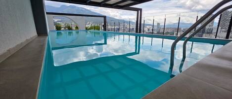 A heated pool