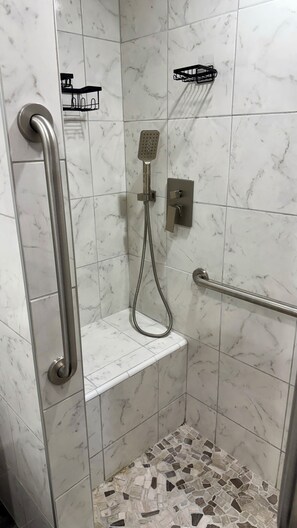 Shower, hair dryer, towels, soap - Home Away From Home-Fenced Yard-Firepit-Dogs OK-Close to Beach/Cruise Terminals (Galveston)