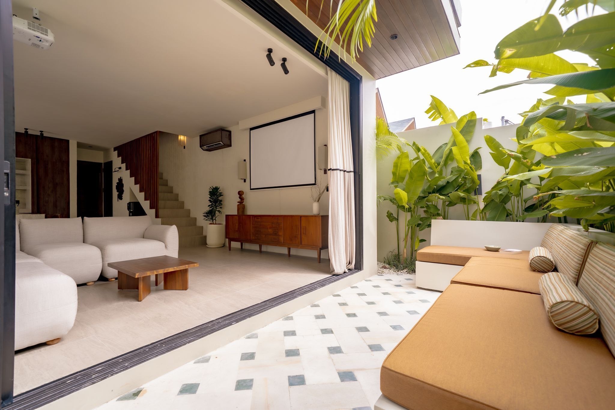 Vila família, 3 quartos, vista para a piscina | Área de estar