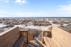 Property grounds - Rest a Shored: Spacious 4BR oceanfront retreat in Oak Island, NC, perfect for families! (Oak Island)