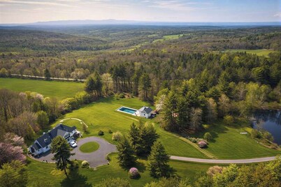 120-Acre Private Estate: Heated Pool, Fire Pit, Apple Orchard, Catskills Views