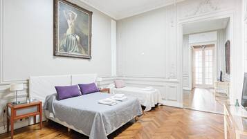 Family Apartment, City View | In-room safe, desk, laptop workspace, blackout curtains