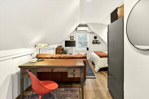 Desk, free WiFi, bed sheets