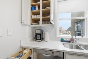 Fridge, microwave, stovetop, dishwasher - Modern 3BR Apt | Minutes to Downtown| Parking (Nashville)