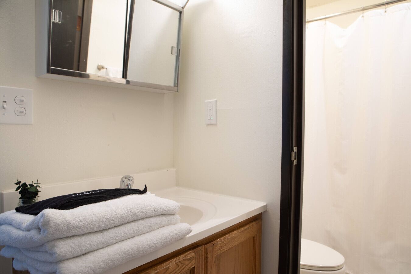 Hair dryer, towels