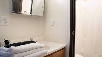 Hair dryer, towels