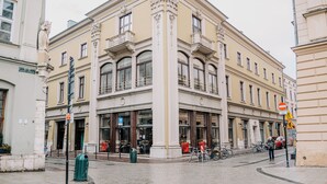A historic building with classical architecture, large windows, and a corner entrance. - Czeczotka Palace Apartments (Kraków)