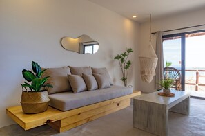 Living area - New Beachfront Suites 2nd Floor Complete Beachfront, Beautiful Ocean View (El Sargento)