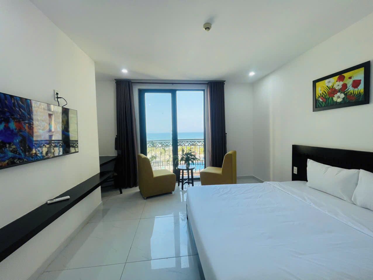 Habitación Premier, 1 habitación, balcón, vistas parciales al mar | Wifi gratis