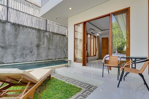 Villa, 3 hálószobával, privát medence | Kültéri étkezés