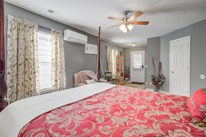 4 habitaciones, tabla de planchar con plancha, wifi y ropa de cama 