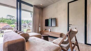 Appartement Supérieur, balcon | Coin séjour