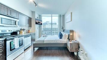 Basic Studio Suite, 1 Queen Bed, Non Smoking | Living area