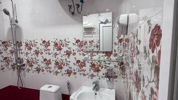 Haartrockner, Handtücher, Seife, Shampoo