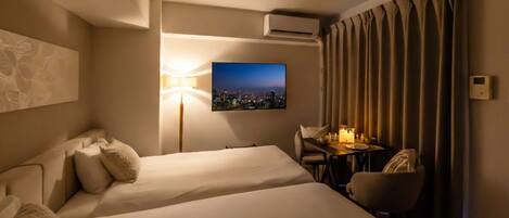 คอมฟอร์ทอพาร์ทเมนท์, เตียงใหญ่ 2 เตียง, ปลอดบุหรี่, ห้องครัว | โต๊ะทำงาน, พื้นที่ทำงานแบบใช้แล็ปท็อป, ผ้าม่านกันแสง, เตารีด/โต๊ะรีดผ้า