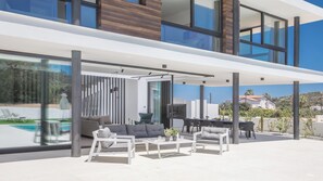 Outdoor dining - 14 & 15 PEP Villas, Fig Tree Bay, Protaras, 10 Bedrooms, 8 Bathrooms, Sleeps 22 (Protaras)