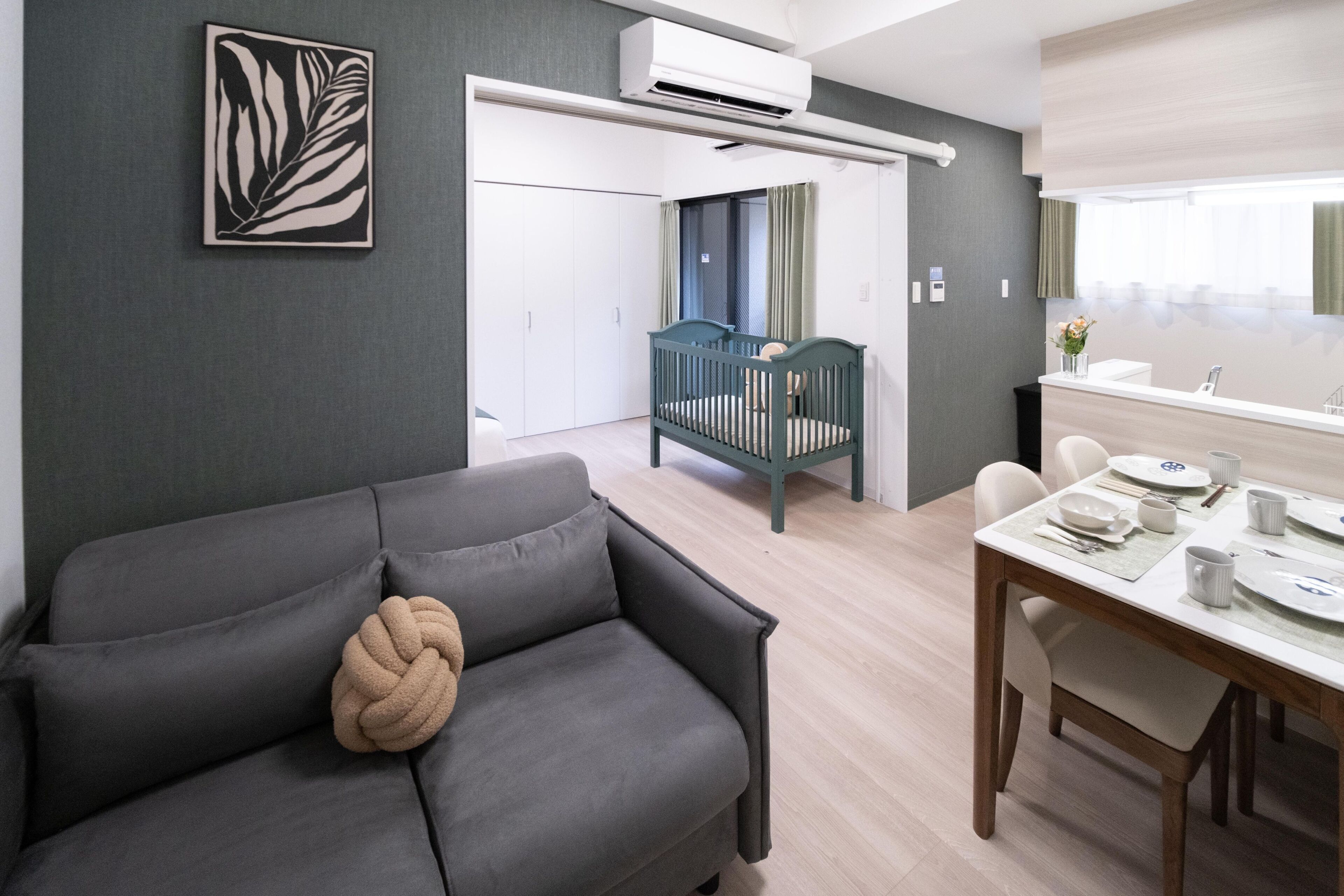 Appartement Standard, 1 lit double et 1 canapé-lit, non-fumeur, vue sur la ville | Aire de séjour