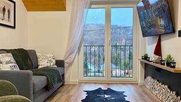 Chambre Quadruple, balcon, vue montagne