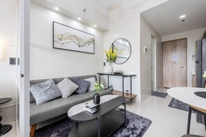 Apartment, 1 Bedroom, Accessible, Smoking | Living room - Cityview Cozy Condo in Cebu 25 Mins to Airport (Lapu-Lapu)