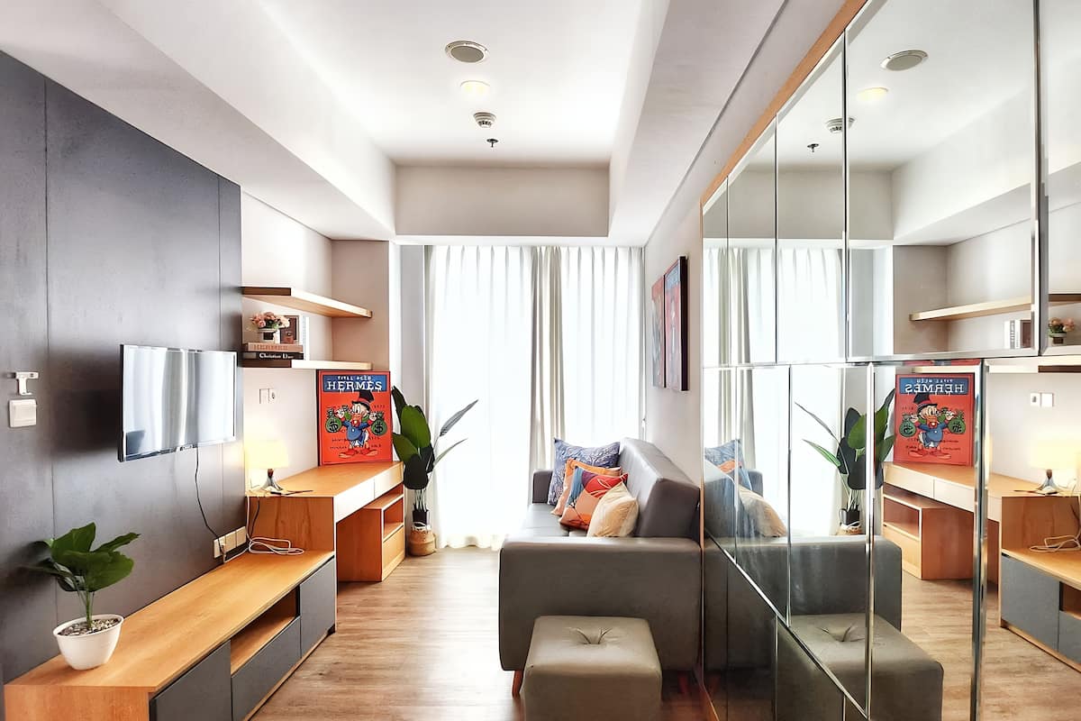 อพาร์ทเมนท์, 2 ห้องนอน, วิวเมือง | บริเวณนั่งเล่น