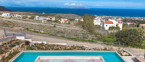 Villa, 3 Bedrooms, Private Pool, Sea View | Balcony view