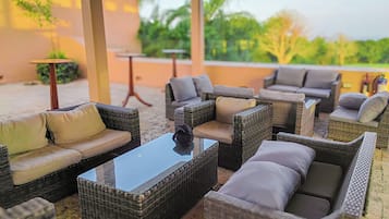 Villa familiar, balcón, vistas al campo de golf | Terraza o patio