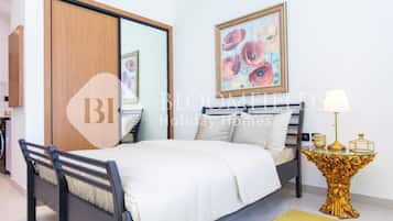 Appartement, balcon, vue ville